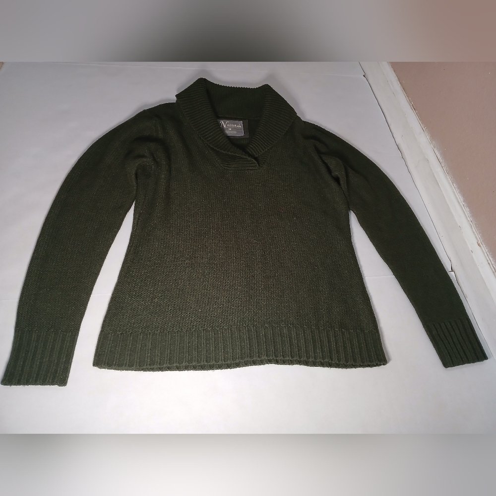 Valerie Stevens Green Cowl Neck Sweater